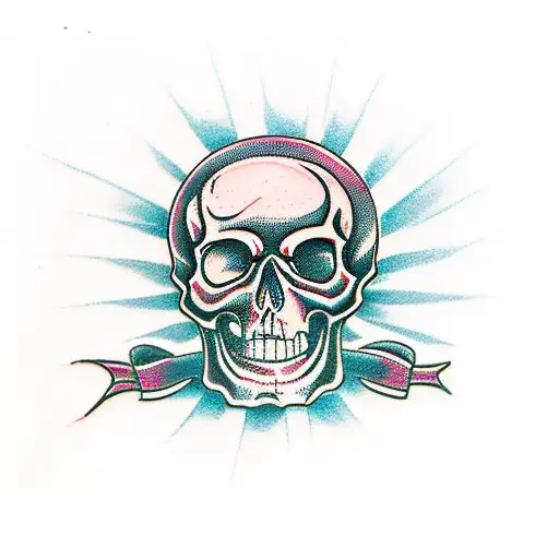 Burning Church On Top Of A Skull