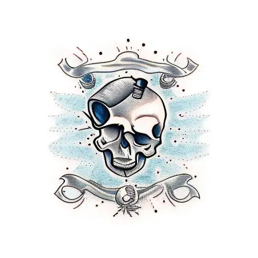 Melting Human Skull