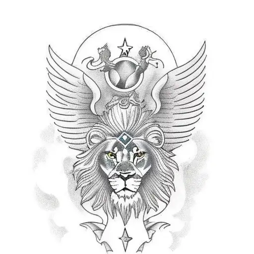 Full Body Lion With Wings