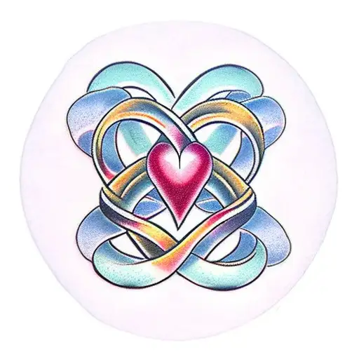 Infinity Symbol And Two Hearts