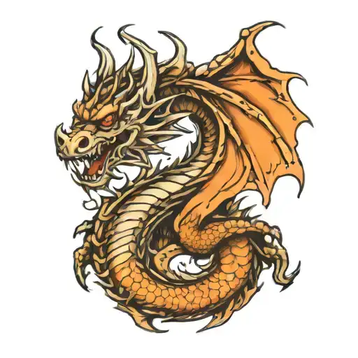 Dragon Wrapped Itself The Logo Should Also