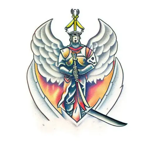 Guardian Angel And Sword