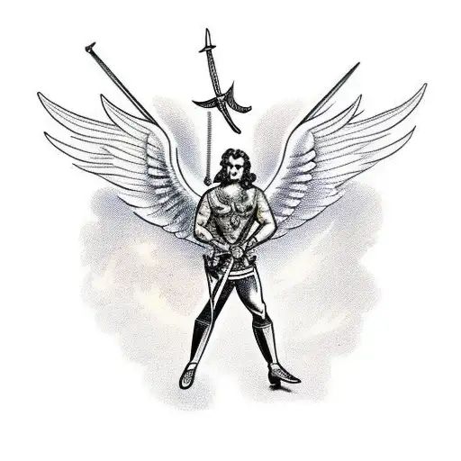 Male Angel Holding Sword