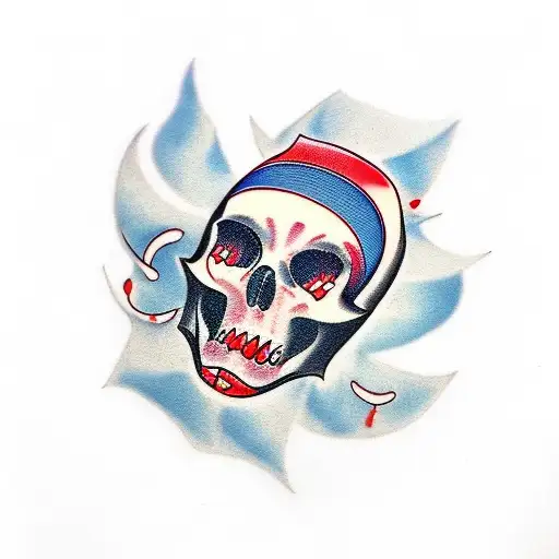 Black Movie Film With Red And Blue Colors