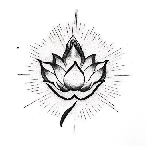 Half Moon Lotus And Heart
