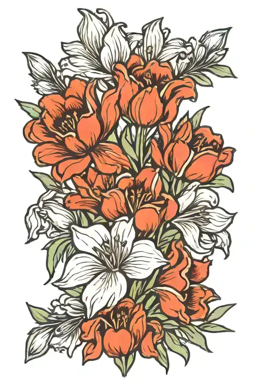 Tulip Iris Daisy Bouquet