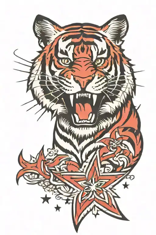 Tiger Stars Red Ink