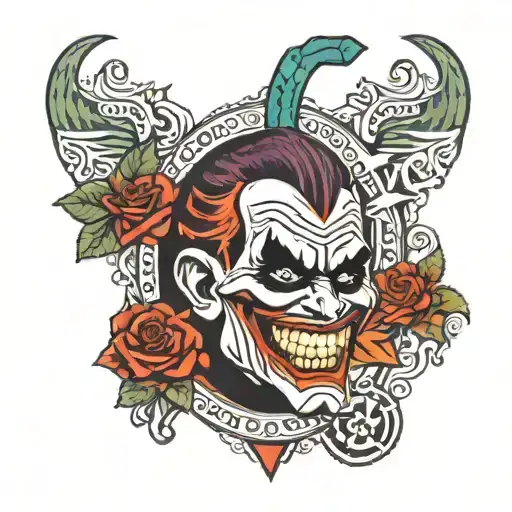 Frontal View Half Joker Half Obama