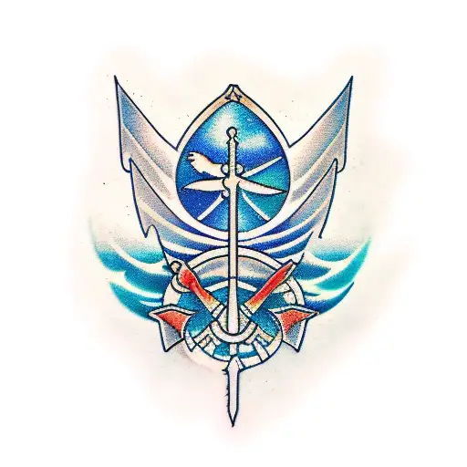 Ocean Wave Knight Sword