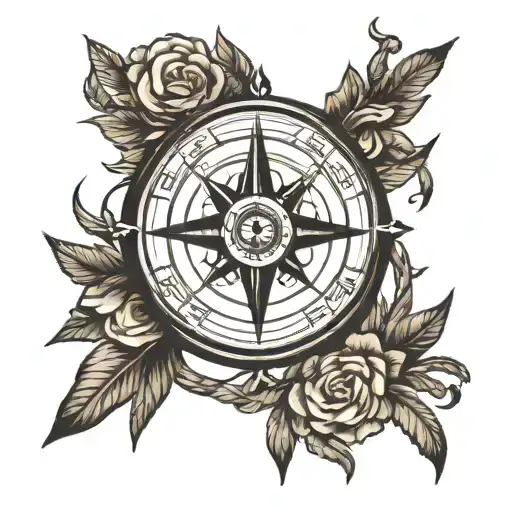 Minimalist Compass Design With A Subtle Rope Detail