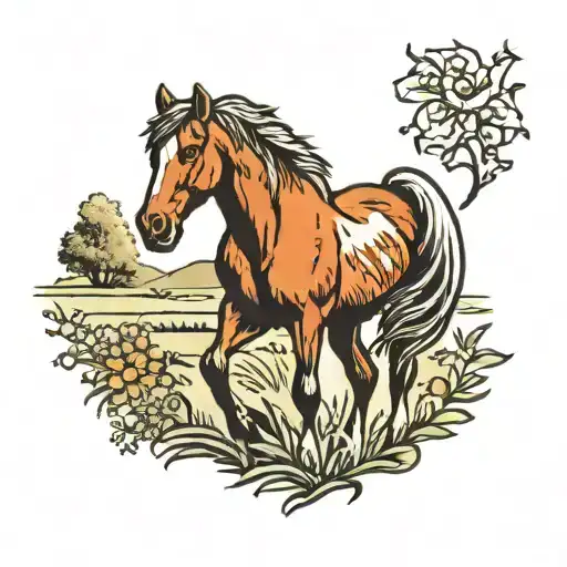 Horse In A Pasture