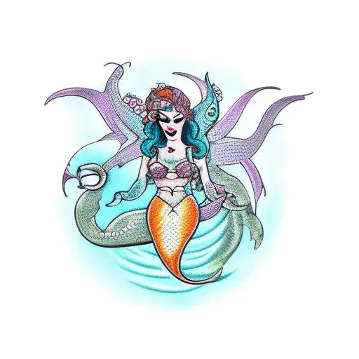 Feminine Siren Mermaid Monster