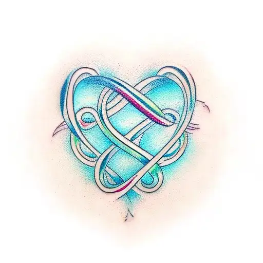 Infinity Symbol Entwined With A Delicate Heart
