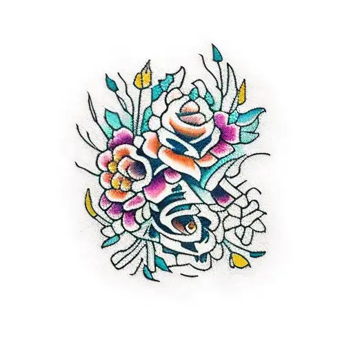 A Beautiful Floral Arrangement Inspired By Persian Rugs