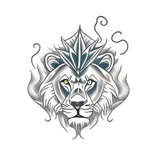 Lion Smoking Cigarette