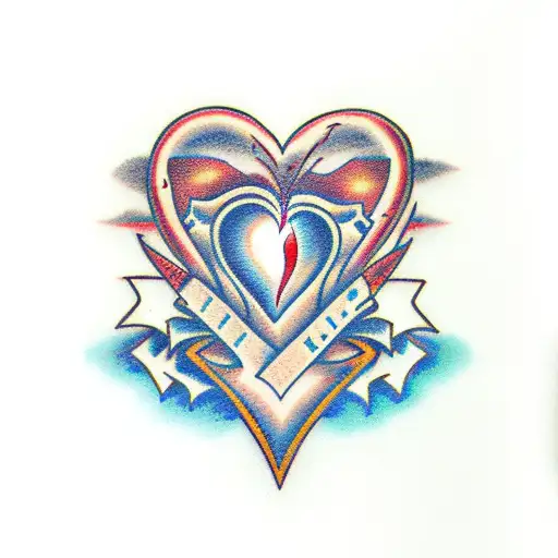 Broken Heart With Fire