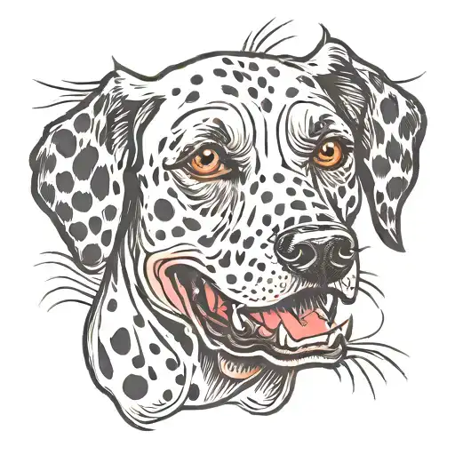 Evil Dalmatian Dog Head