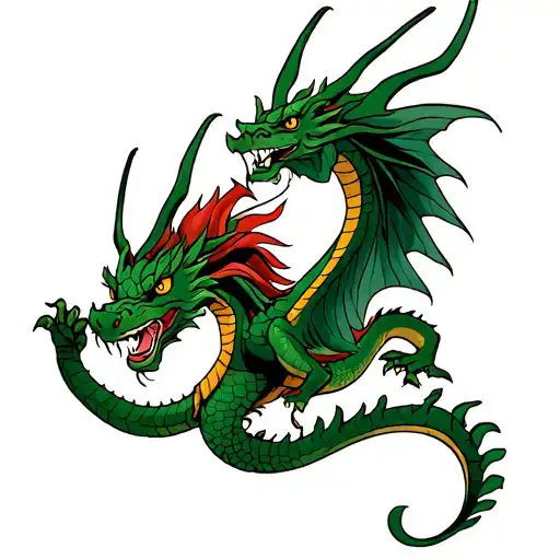 Green Dragon Flying