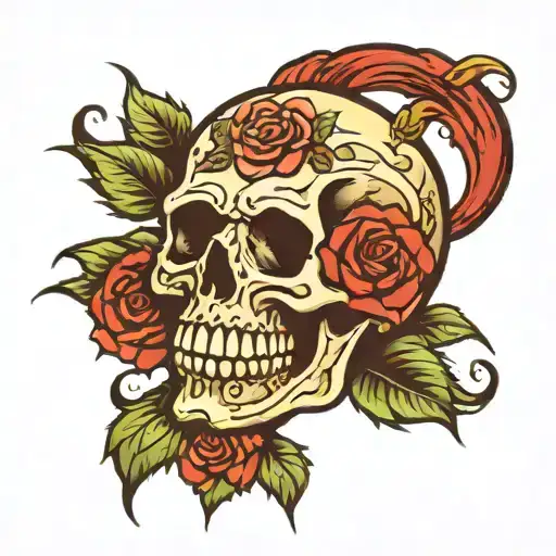 Dead Skull Demon Rose