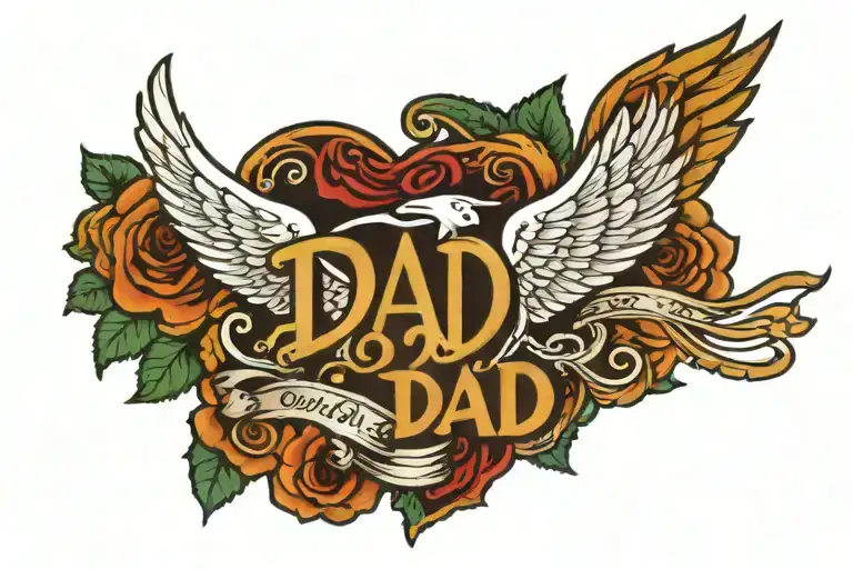 Word Dad With Angel Wings On The Sides And A Halo On Top With The Date 1996-2019 Below The Word Dad