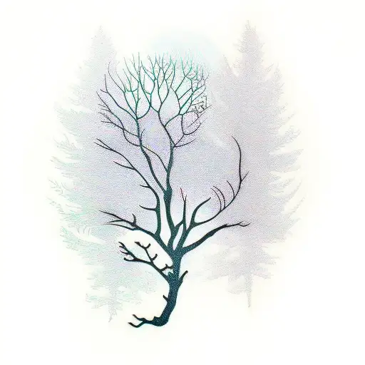 Hemlock Tree Branch With Robin