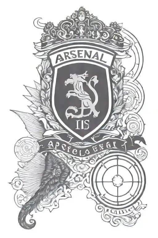 Arsenal Football Club Old Logo With Fibonacci Sprial