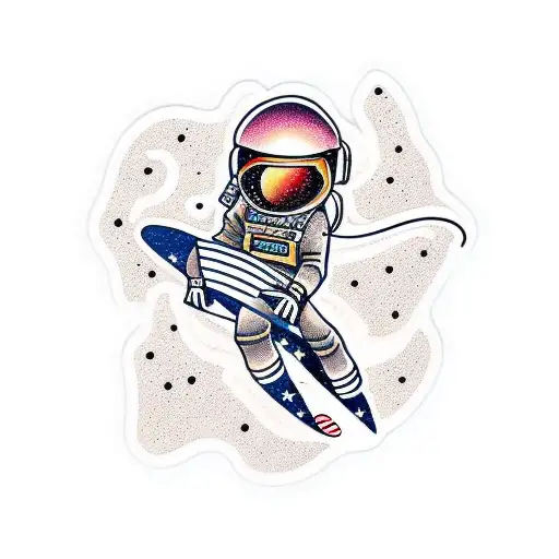 Astronaut Snowboardist