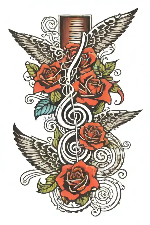 My Kids Names Mixed With Music Notes And Symbols