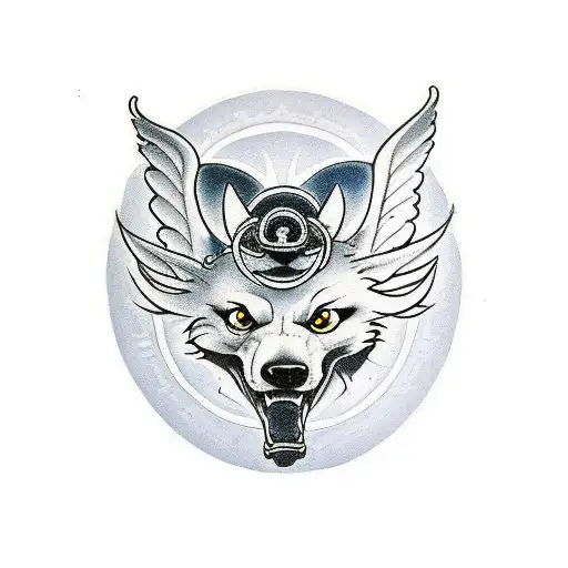 Cerberus Being Held By An Angel