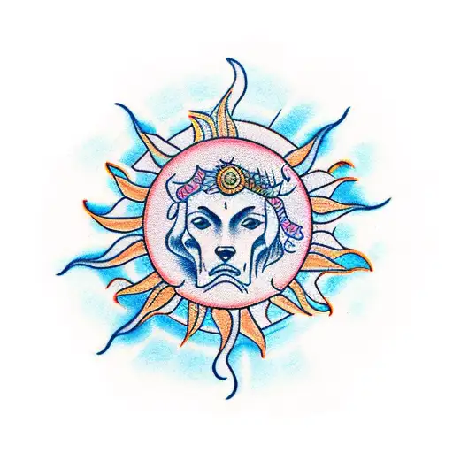 Virgo Symbol With A Sun