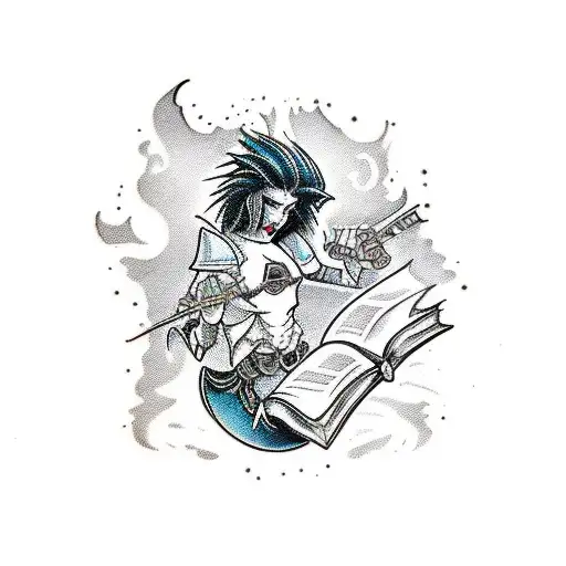 Fantasy 80S Movie Characters Pouring Out Of A Book