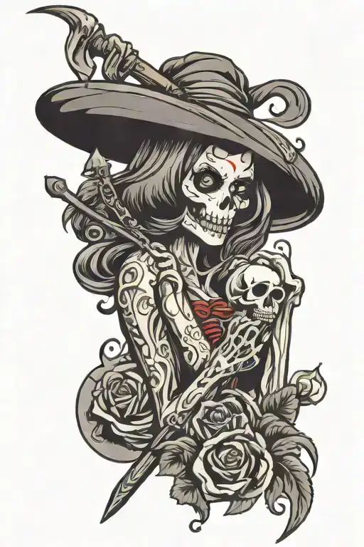 Female Grim Reaper Pinup Girl