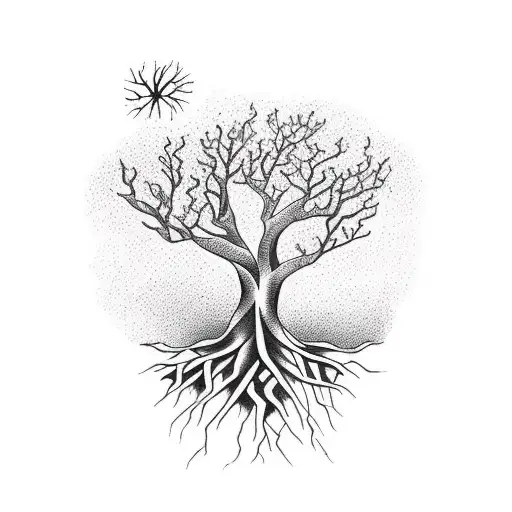 A Tree With Roots Forming The Word 'Sobriety' And Branches With Positive Affirmations