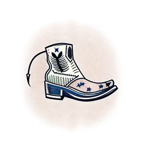 Cowboy Boot With A Beer Sticking Out Of It