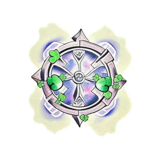 Crumbling Castle With Four Leaf Clover