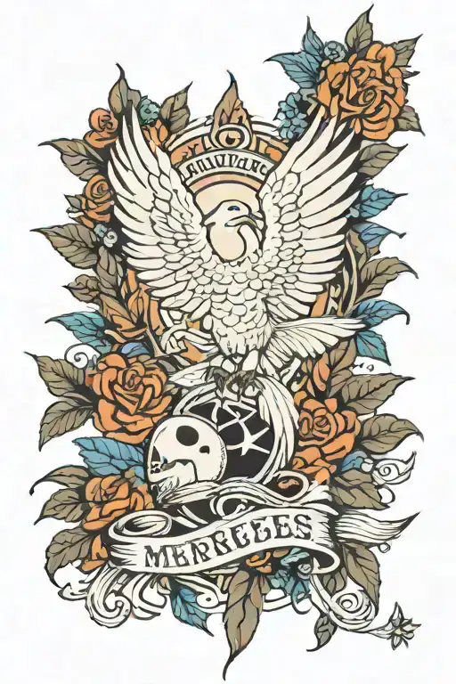 Mercedes Branch Breaking Apart Into Small Bats And Become A Dove