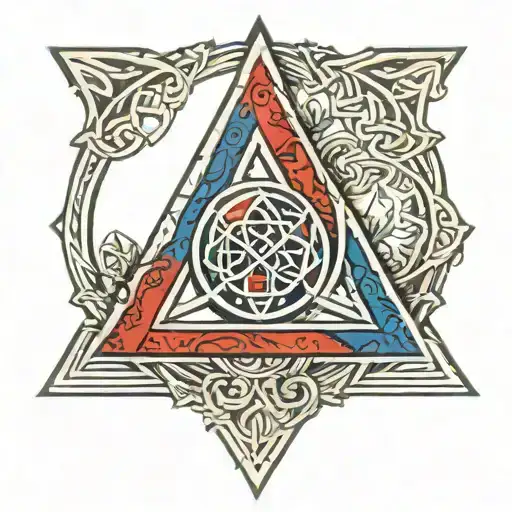 Triquetra Symbol Using Colors Of Eritrean Flag