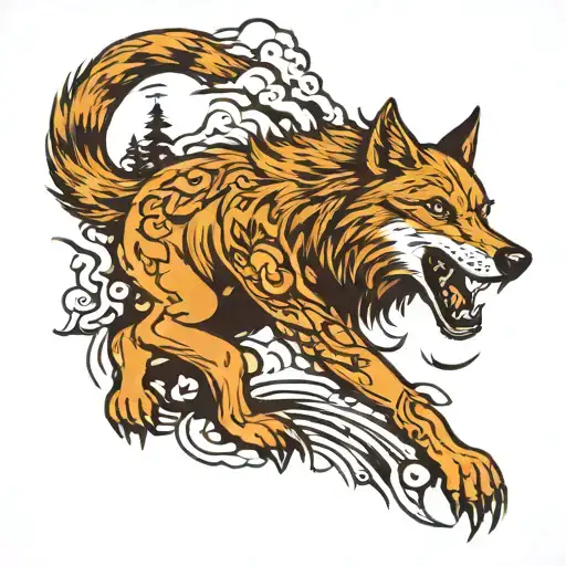 Man Killing Wolf Howling