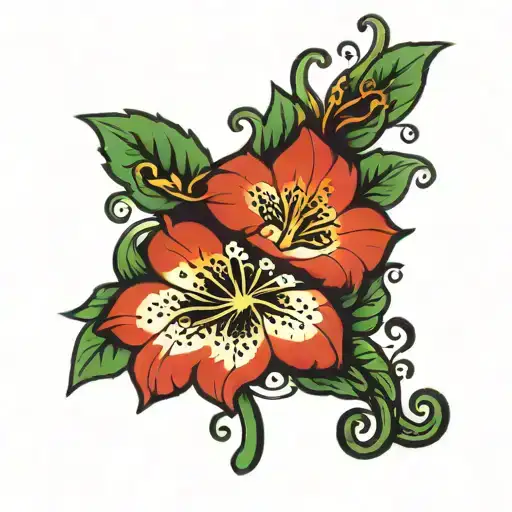 Marinita Flower With The Name Anastacio In The Shape Of A Vine