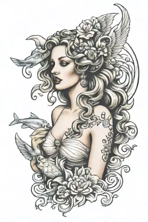 Aphrodite Love Goddess Sea Creatures