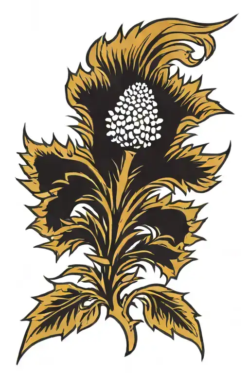 Scottish Flag With 2 Scottish Thistles Incorporated