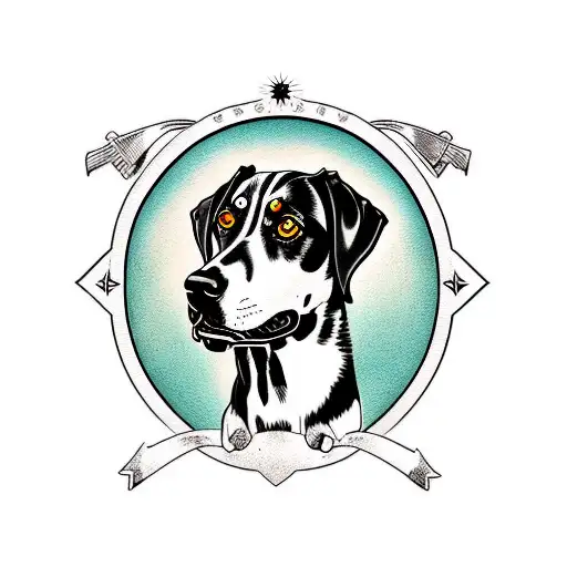 Istrian Hound Dog In Black And White And A Fine Face