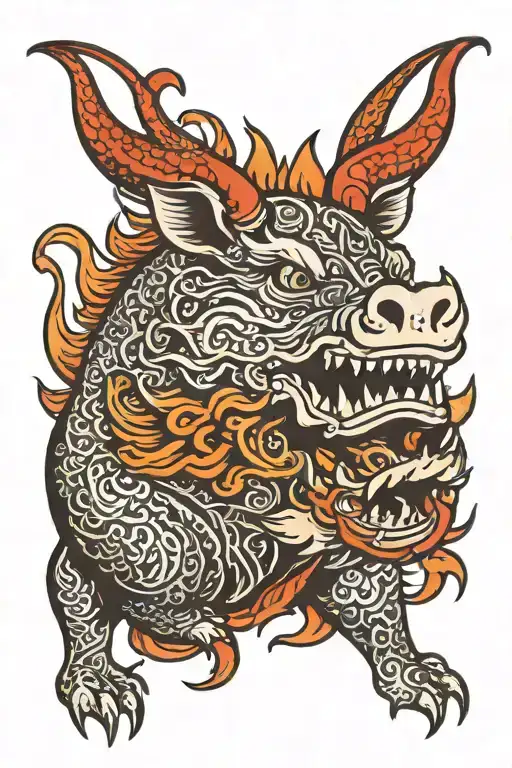 Dragon Pig And Ox