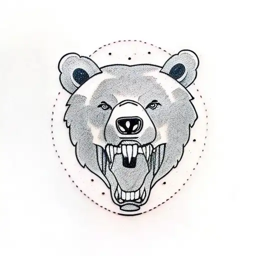 Bear Looking Sideways Screaming