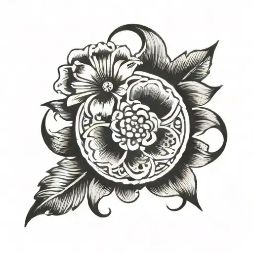 Flower Ring Around Belly Button