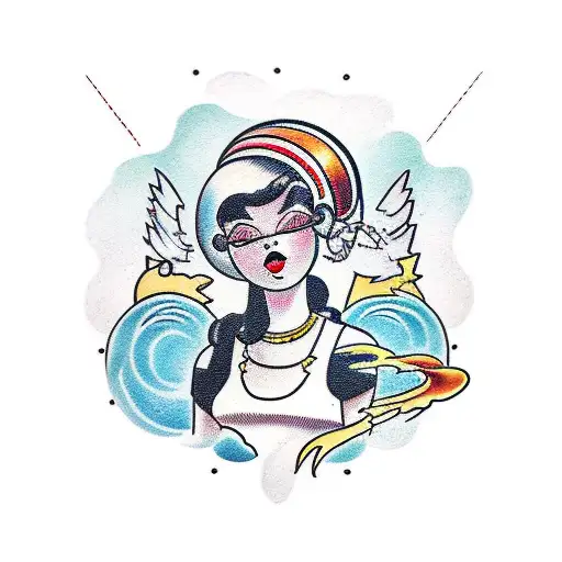 A Girl Sitting Sideways On A Planet