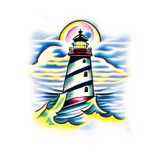 A Lighthouse Shining A Path