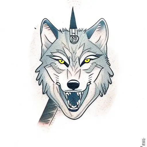 A Wolf And A Bald Eagle