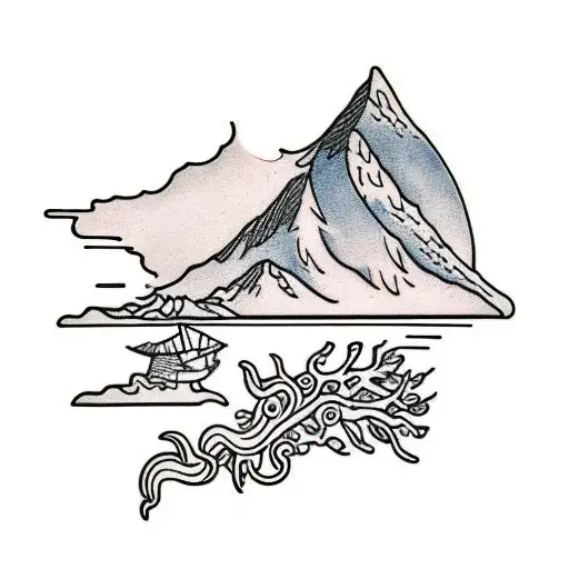 Ocean Mountain Trees