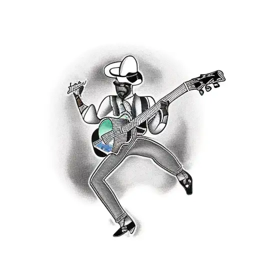 Black Man Playing Guitar